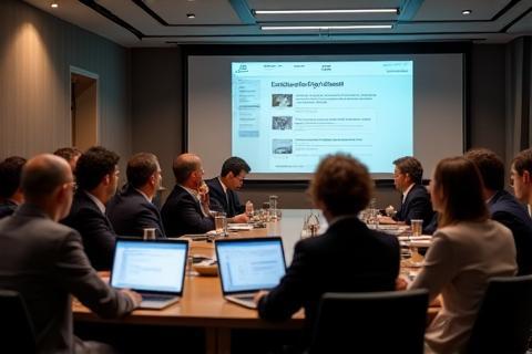 Professional conference room setup